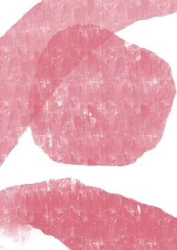 Hand drawn pink spring summer girly abstract Stock Illustration