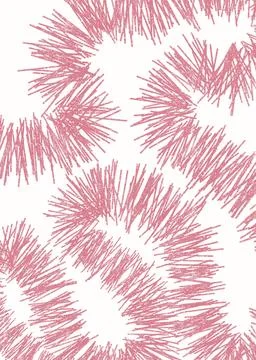 Hand drawn pink spring summer girly abstract Stock Illustration