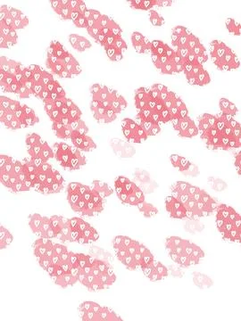 Hand drawn pink spring summer girly abstract Stock Illustration