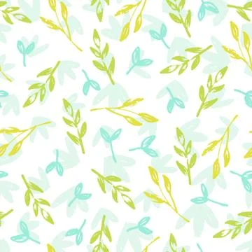 Hand drawn plant background. Stock Illustration