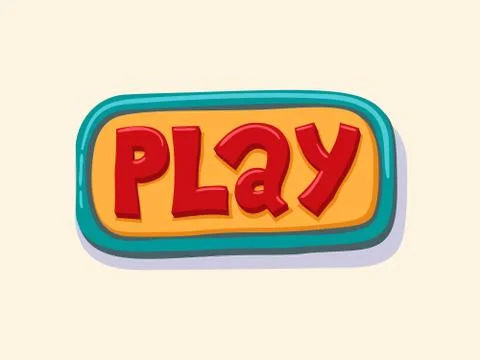 Hand drawn Play web button. internet button Illustrazione stock
