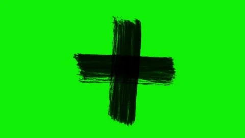 Hand-Drawn Plus Symbol 2D Animation Green Screen Asset | Sketchy Hand-Drawn Plus Video stock 328239312
