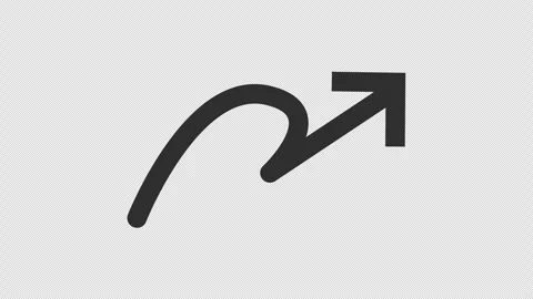 Hand-drawn pointer arrow in cartoon animation. Directional doodle sign Stock Footage 314393027