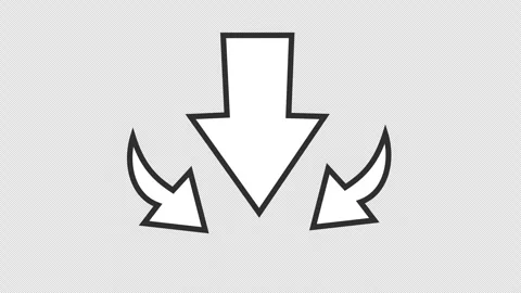 Hand-drawn pointer arrow in cartoon animation. Directional doodle sign Stock Footage 314393123