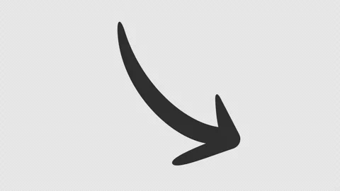 Hand-drawn pointer arrow in cartoon animation. Directional doodle sign Stock Footage 314393179