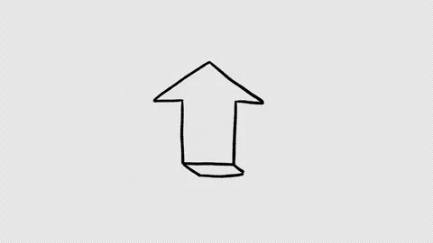 Hand drawn pointer arrow doodle element Stock Footage 335782026