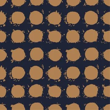 Hand drawn polka dot seamless pattern vector Stock Illustration