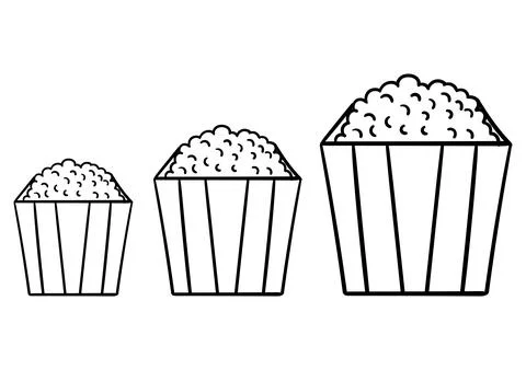 Hand drawn pop corn Stock Illustration