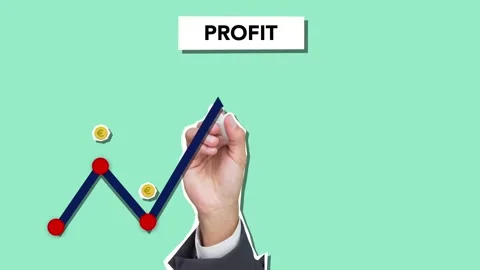 Hand Drawn Profit Growth Graph Animation with Business Finance Chart Stock Footage 338433922