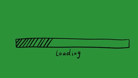 Hand-Drawn Progress Bar Loading Interface video | Sketchy Status Indicator 库存影片 332718494