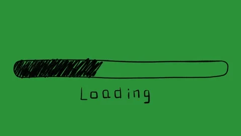 Hand-Drawn Progress Bar Loading Interface video | Sketchy Status Indicator Stock Footage 332718509