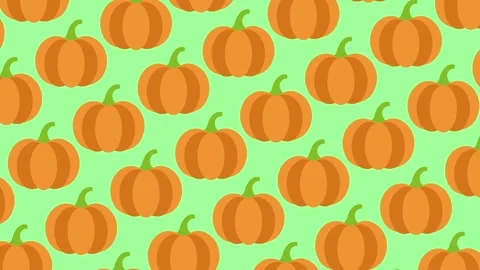Hand Drawn Pumpkin Pattern with Thick Outlines for Halloween Decor Stock Footage 330996194