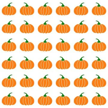 Hand drawn pumpkins seamless pattern. Thanksgiving vector background.  Perf.. Stock Illustration