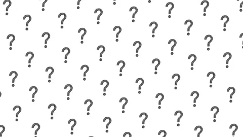 Hand drawn question mark drift loop animation on white background Video stock 314245991