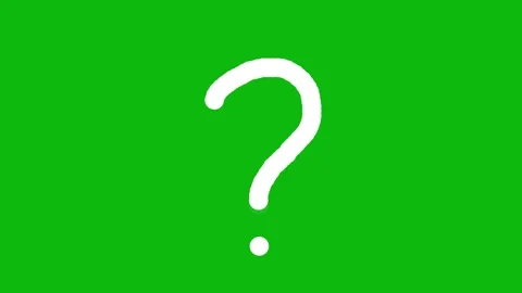 Hand-Drawn Question Mark on Green Screen Stock Footage 318201518