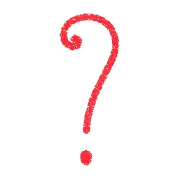 Hand-drawn question mark icon with sketch-style details. Curious doodle symbo Stock Illustration