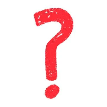 Hand-drawn question mark icon with sketch-style details. Curious doodle symbo Stock Illustration