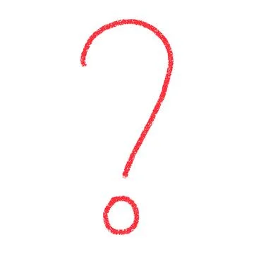 Hand-drawn question mark icon with sketch-style details. Curious doodle symbo Stock Illustration