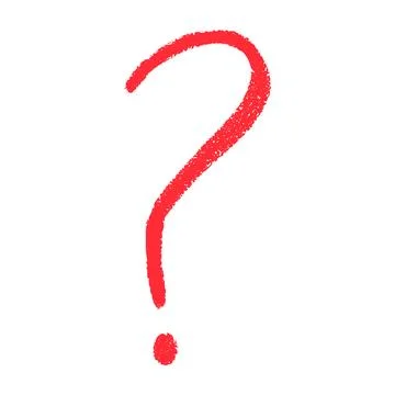 Hand-drawn question mark icon with sketch-style details. Curious doodle symbo Stock Illustration