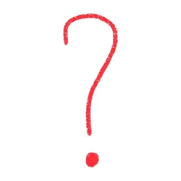 Hand-drawn question mark icon with sketch-style details. Curious doodle symbo Stock Illustration