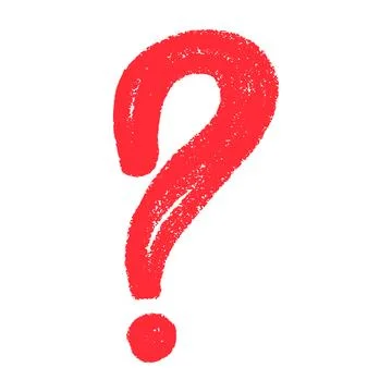 Hand-drawn question mark icon with sketch-style details. Curious doodle symbo Stock Illustration