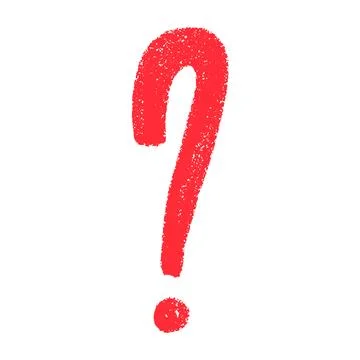 Hand-drawn question mark icon with sketch-style details. Curious doodle symbo Stock Illustration