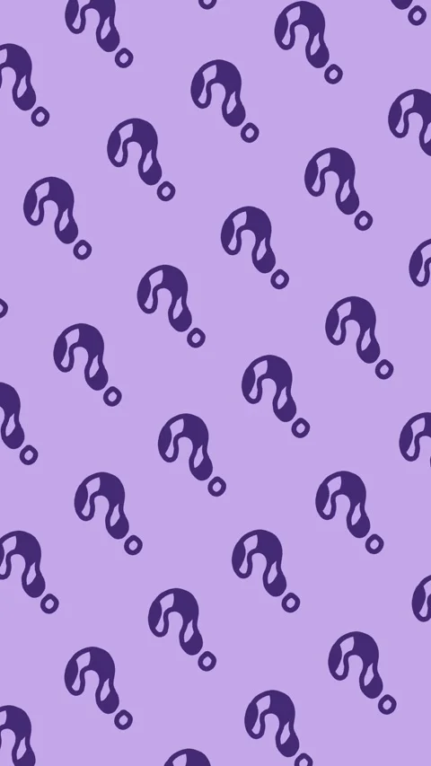 Hand-drawn question mark seamless pattern on an abstract vertical background Stock Footage 341334332