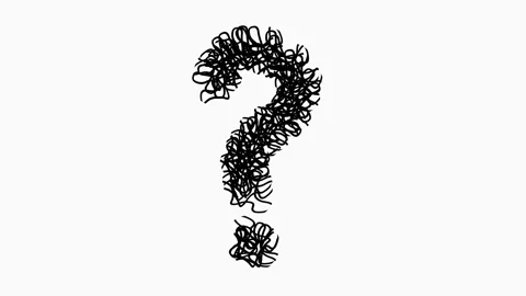 Hand Drawn Question Mark Symbol Animation With Curvy Lines Stock Footage 323296206