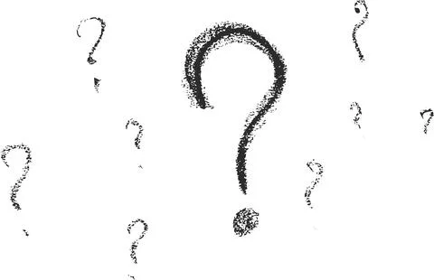Hand drawn question marks Stock Illustration