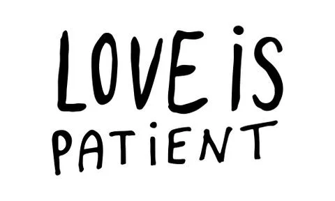 Hand drawn quotation about love Stock Illustration