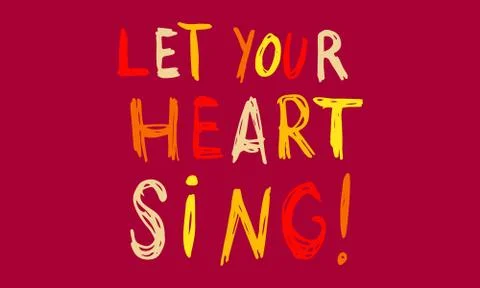 Hand drawn quotation about love Stock Illustration