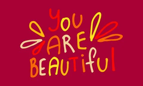 Hand drawn quotation about love Stock Illustration