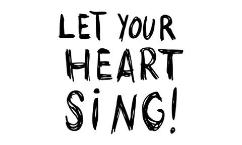 Hand drawn quotation about love Stock Illustration