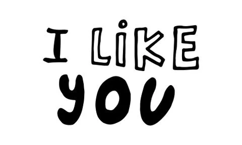 Hand drawn quotation about love Stock Illustration