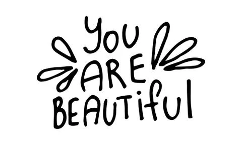 Hand drawn quotation about love Stock Illustration