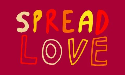Hand drawn quotation about love Stock Illustration