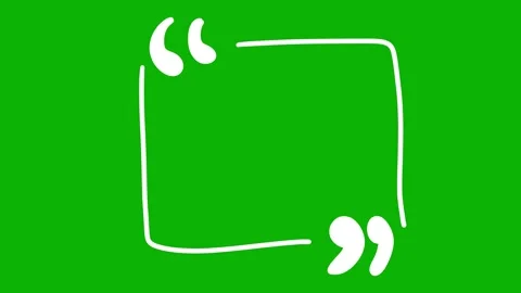 Hand drawn quote box frame animation. Scribble border text box on green screen Video stock 325800533