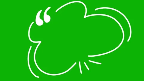 Hand drawn quote box frame animation. Scribble border text box on green screen Video stock 325800536