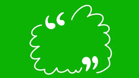 Hand drawn quote box frame animation. Scribble border text box on green screen Video stock 325800537