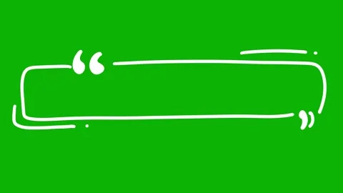 Hand drawn quote box frame animation. Scribble border text box on green screen Video stock 325800546