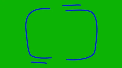 Hand drawn quote box frame animation. Scribble border text box on green screen Video stock 325800781