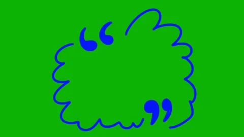Hand drawn quote box frame animation. Scribble border text box on green screen Video stock 325800970