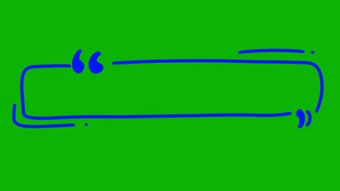 Hand drawn quote box frame animation. Scribble border text box on green screen Video stock 325801018