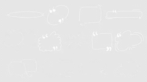 Hand Drawn Quote Box Speech Bubble Arrow Transparent Animation Stock Footage 325745181