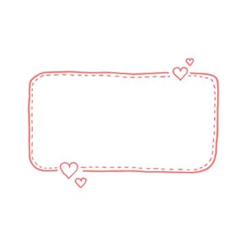 Hand drawn quote dashed line boxes. Doodle style. Cute lovely background for  Illustrazione stock