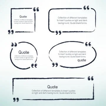 Hand drawn quotes Stock Illustration
