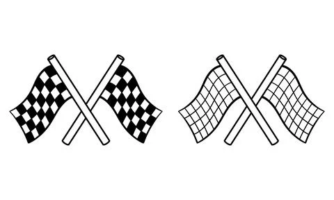 Hand drawn racing flag Stock Illustration
