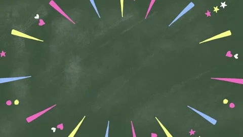 Hand drawn radial speed lines on blackboard 動画素材 310616451