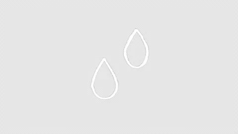 Hand Drawn Rain Drops Doodle Animation on Transparent Background Stockbeeldmateriaal 340375067