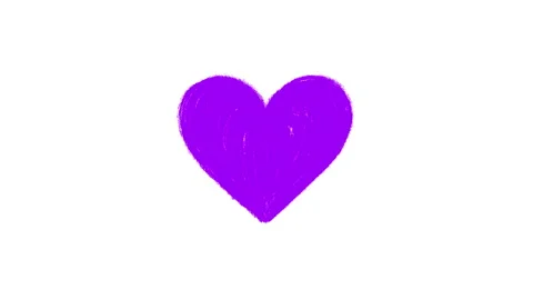 Hand drawn rainbow coloured heart pulsing on a white background Stock Footage 152143740